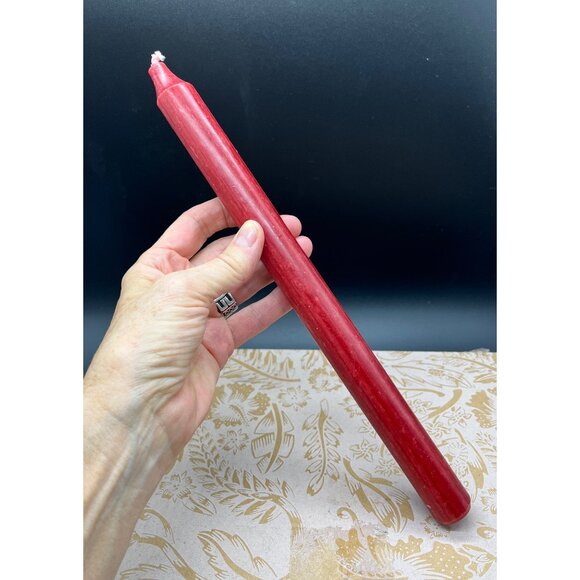 Vintage Fine Hand-Poured Taper Candles in Box Set 10 Holiday Table 11" Candles - Picture 4 of 4